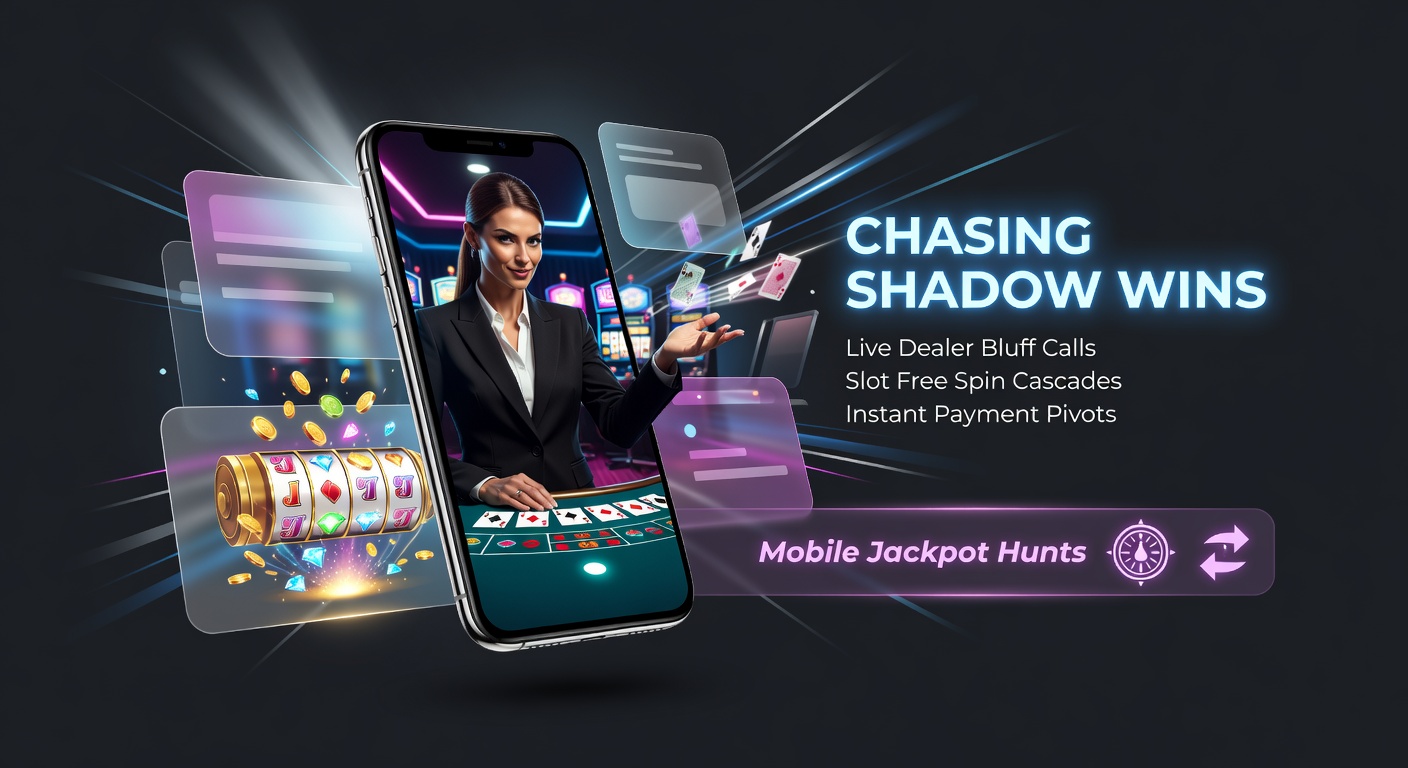 Mobile screen showing a live dealer game with cascading slot spins and instant payout notification in a jackpot chase
