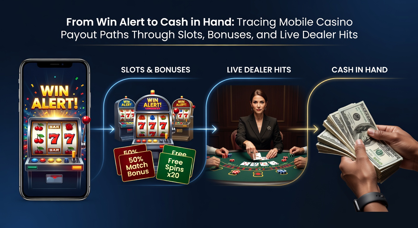 Mobile phone screen showing a slot machine win alert with jackpot notification and payout options