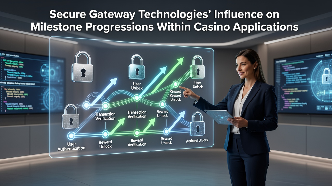 Secure gateway architecture diagram showing encrypted data flows in casino applications