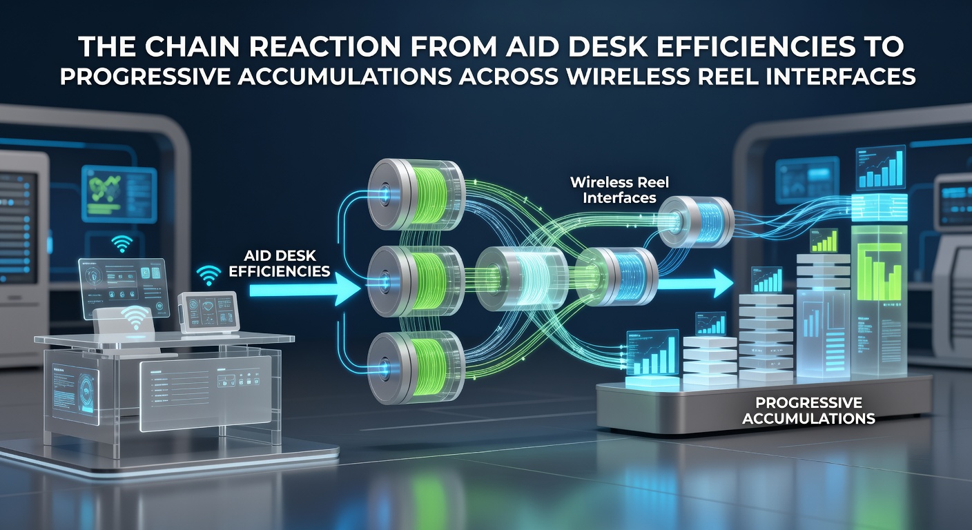 Illustration of support desk operations connecting to mobile reel interfaces and progressive systems